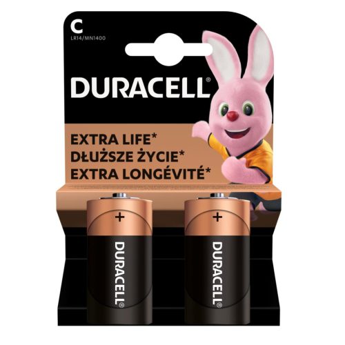 Duracell LR14 10PP110032 baby (C) alkáli elem, 1,5 V feszültség, 2db/bliszter