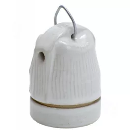 Kerámia foglalat akasztós 100W  E27, E15-E27-EF510C, Bemko