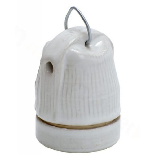 Kerámia foglalat akasztós 100W  E27, E15-E27-EF510C, Bemko