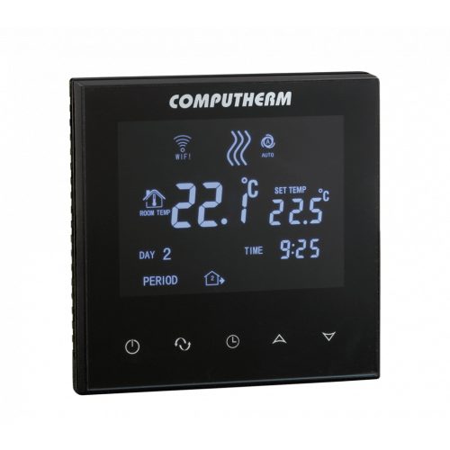COMPUTHERM E300 Wi-Fi termosztát fekete, radiátoros és padlófűtési rendszerekhez 0-50 C 230V