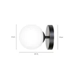 EMIBIG BIOR K1 BLACK Fekete Beltéri Fali lámpa E14 IP20 EB-1020-K1