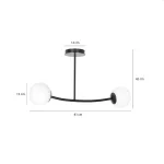 EMIBIG HALLDOR 2 BLACK Fekete Beltéri Mennyezeti lámpa E14 IP20 EB-1024-2