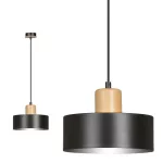 EMIBIG TORIN 1 BLACK Fekete Beltéri Függőlámpa E27 IP20 EB-1046-1