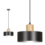 EMIBIG TORIN 1 BLACK Fekete Beltéri Függőlámpa E27 IP20 EB-1046-1