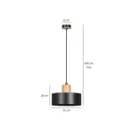 EMIBIG TORIN 1 BLACK Fekete Beltéri Függőlámpa E27 IP20 EB-1046-1