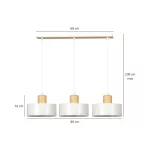 EMIBIG TORIN 3 WHITE Fehér Beltéri Függőlámpa E27 IP20 EB-1047-3