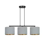 EMIBIG HILDE 3 BL GRAY Fekete Beltéri Függőlámpa E27 IP20 EB-1050-3