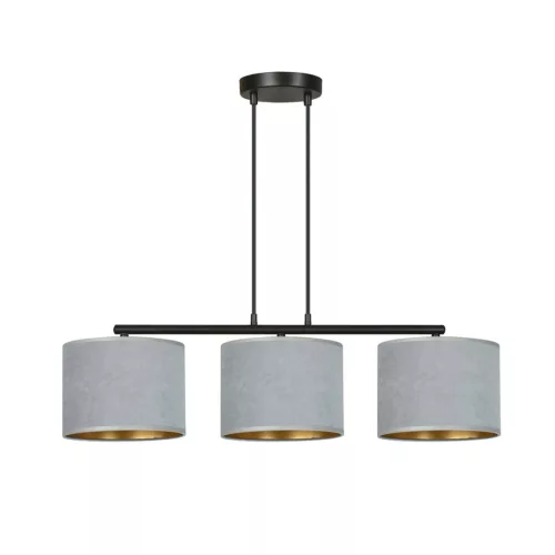 EMIBIG HILDE 3 BL GRAY Fekete Beltéri Függőlámpa E27 IP20 EB-1050-3