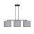 EMIBIG HILDE 3 BL GRAY Fekete Beltéri Függőlámpa E27 IP20 EB-1050-3