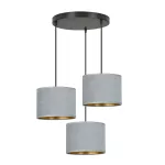 EMIBIG HILDE 3 BL PREMIUM GRAY Fekete Beltéri Függőlámpa E27 IP20 EB-1050-3PREM