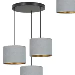 EMIBIG HILDE 3 BL PREMIUM GRAY Fekete Beltéri Függőlámpa E27 IP20 EB-1050-3PREM
