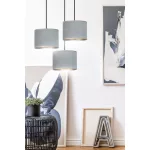 EMIBIG HILDE 3 BL PREMIUM GRAY Fekete Beltéri Függőlámpa E27 IP20 EB-1050-3PREM