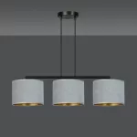 EMIBIG HILDE 3 BL GRAY Fekete Beltéri Függőlámpa E27 IP20 EB-1050-3