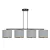 EMIBIG HILDE 4 BL GRAY Fekete Beltéri Függőlámpa E27 IP20 EB-1050-4