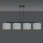 EMIBIG HILDE 4 BL GRAY Fekete Beltéri Függőlámpa E27 IP20 EB-1050-4