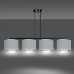 EMIBIG HILDE 4 BL GRAY Fekete Beltéri Függőlámpa E27 IP20 EB-1050-4