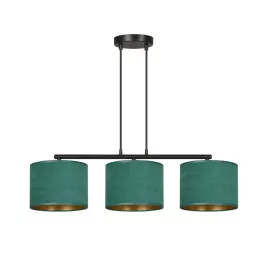   EMIBIG HILDE 3 BL GREEN Fekete Beltéri Függőlámpa E27 IP20 EB-1051-3
