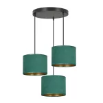 EMIBIG HILDE 3 BL PREMIUM GREEN Fekete Beltéri Függőlámpa E27 IP20 EB-1051-3PREM