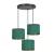 EMIBIG HILDE 3 BL PREMIUM GREEN Fekete Beltéri Függőlámpa E27 IP20 EB-1051-3PREM
