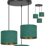 EMIBIG HILDE 3 BL PREMIUM GREEN Fekete Beltéri Függőlámpa E27 IP20 EB-1051-3PREM