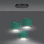 EMIBIG HILDE 3 BL PREMIUM GREEN Fekete Beltéri Függőlámpa E27 IP20 EB-1051-3PREM