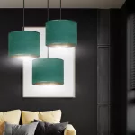 EMIBIG HILDE 3 BL PREMIUM GREEN Fekete Beltéri Függőlámpa E27 IP20 EB-1051-3PREM