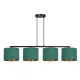 EMIBIG HILDE 4 BL GREEN Fekete Beltéri Függőlámpa E27 IP20 EB-1051-4