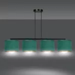 EMIBIG HILDE 4 BL GREEN Fekete Beltéri Függőlámpa E27 IP20 EB-1051-4