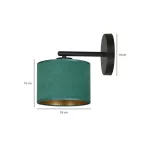 EMIBIG HILDE K1 BL GREEN Fekete Beltéri Fali lámpa E27 IP20 EB-1051-K1
