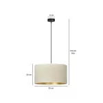EMIBIG HILDE 1 BL WHITE Fekete Beltéri Függőlámpa E27 IP20 EB-1052-1