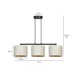 EMIBIG HILDE 3 BL WHITE Fekete Beltéri Függőlámpa E27 IP20 EB-1052-3