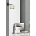 EMIBIG HILDE K1 BL WHITE Fekete Beltéri Fali lámpa E27 IP20 EB-1052-K1