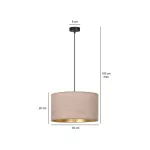 EMIBIG HILDE 1 BL ROSE Fekete Beltéri Függőlámpa E27 IP20 EB-1053-1