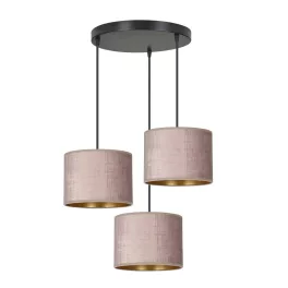   EMIBIG HILDE 3 BL PREMIUM ROSE Fekete Beltéri Függőlámpa E27 IP20 EB-1053-3PREM
