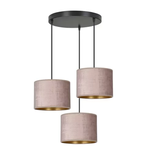 EMIBIG HILDE 3 BL PREMIUM ROSE Fekete Beltéri Függőlámpa E27 IP20 EB-1053-3PREM