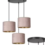 EMIBIG HILDE 3 BL PREMIUM ROSE Fekete Beltéri Függőlámpa E27 IP20 EB-1053-3PREM