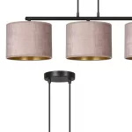 EMIBIG HILDE 3 BL ROSE Fekete Beltéri Függőlámpa E27 IP20 EB-1053-3