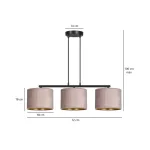 EMIBIG HILDE 3 BL ROSE Fekete Beltéri Függőlámpa E27 IP20 EB-1053-3