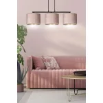 EMIBIG HILDE 3 BL ROSE Fekete Beltéri Függőlámpa E27 IP20 EB-1053-3
