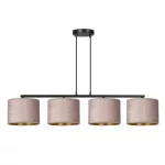 EMIBIG HILDE 4 BL ROSE Fekete Beltéri Függőlámpa E27 IP20 EB-1053-4
