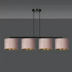 EMIBIG HILDE 4 BL ROSE Fekete Beltéri Függőlámpa E27 IP20 EB-1053-4