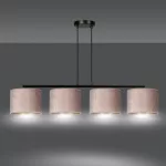 EMIBIG HILDE 4 BL ROSE Fekete Beltéri Függőlámpa E27 IP20 EB-1053-4