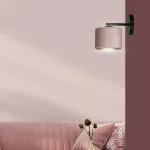 EMIBIG HILDE K1 BL ROSE Fekete Beltéri Fali lámpa E27 IP20 EB-1053-K1