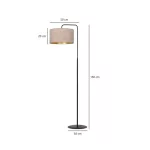 EMIBIG HILDE LP1 BL ROSE Fekete Beltéri Állólámpa E27 IP20 EB-1053-LP1