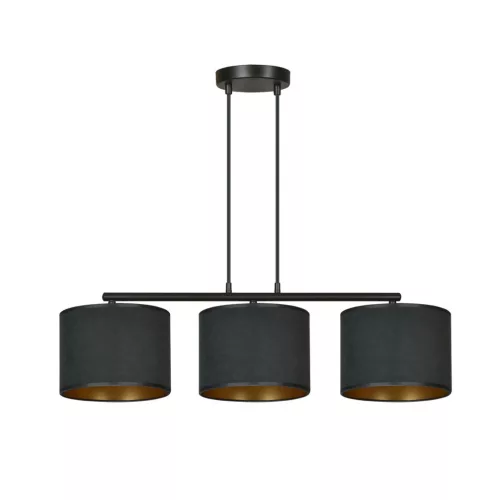 EMIBIG HILDE 3 BL BLACK Fekete Beltéri Függőlámpa E27 IP20 EB-1054-3