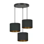 EMIBIG HILDE 3 BL PREMIUM BLACK Fekete Beltéri Függőlámpa E27 IP20 EB-1054-3PREM