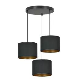   EMIBIG HILDE 3 BL PREMIUM BLACK Fekete Beltéri Függőlámpa E27 IP20 EB-1054-3PREM