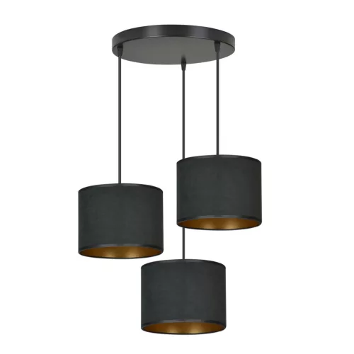 EMIBIG HILDE 3 BL PREMIUM BLACK Fekete Beltéri Függőlámpa E27 IP20 EB-1054-3PREM