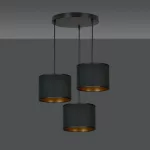 EMIBIG HILDE 3 BL PREMIUM BLACK Fekete Beltéri Függőlámpa E27 IP20 EB-1054-3PREM
