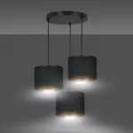 EMIBIG HILDE 3 BL PREMIUM BLACK Fekete Beltéri Függőlámpa E27 IP20 EB-1054-3PREM